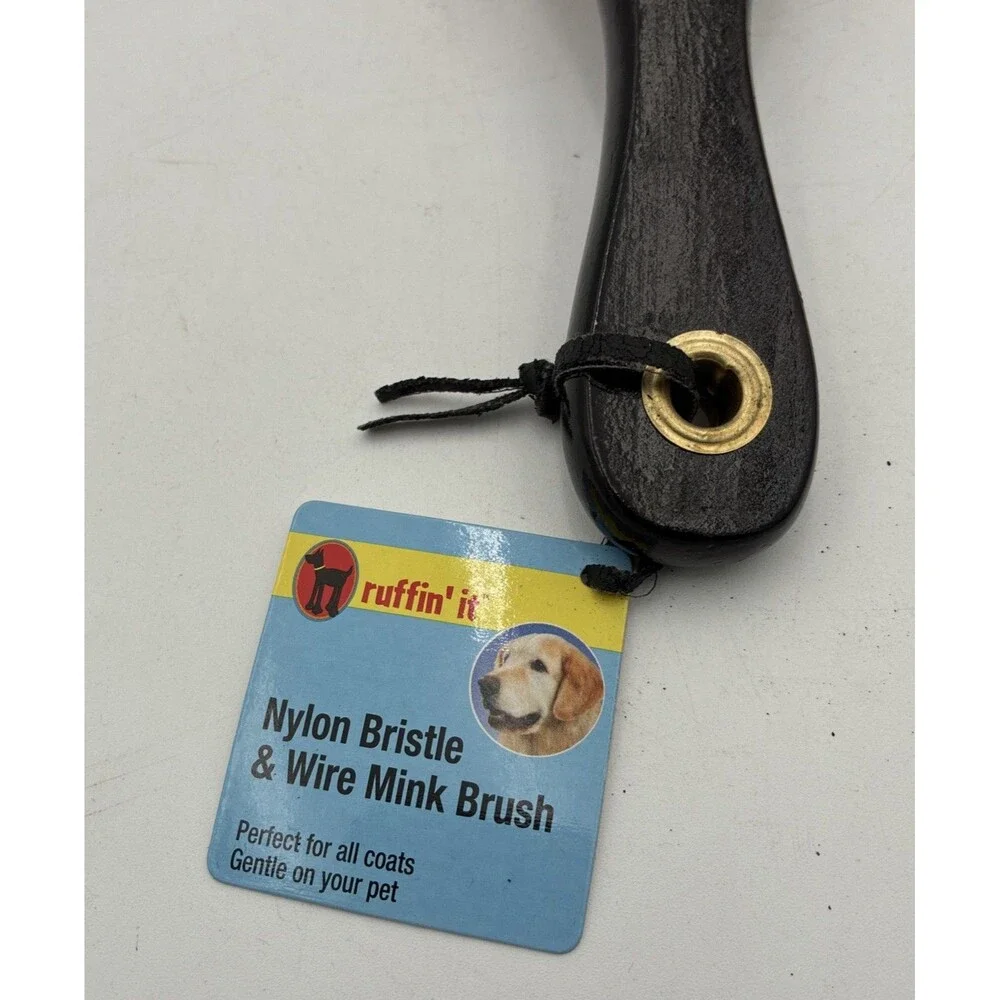 Ruffin It DoubleSided Dog /Cat Hair Brush For Grooming Fur Cleaner Remover